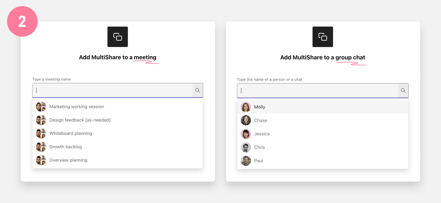 Difference between meetings and chats